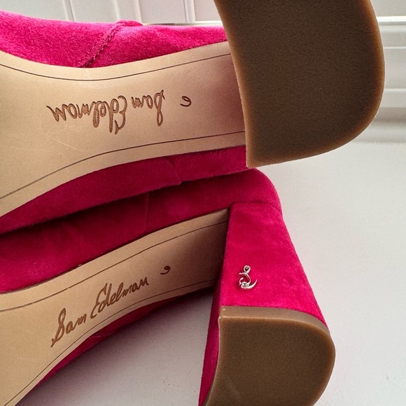 NEW Sam Edelman Suede CODIE ANKLE BOOTIE Size 6‎ In Color Magentaros $170 Retail - Picture 4 of 13